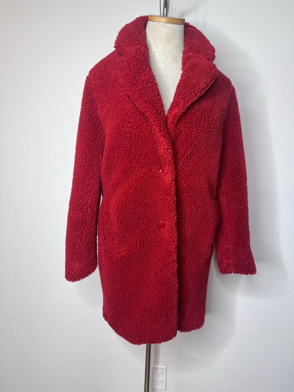 Wilfred Free Plush Red Teddy Coat